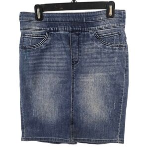 Democracy Size 4 Blue Denim Skirt Pencil Straight Absolution